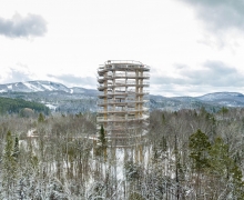Treetop walk Laurentides - Panoramic Tower in Winter