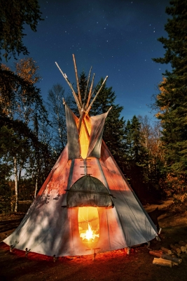 Tipi by water